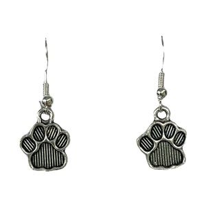 Handmade Paw Print Earrings - Sterling Silver .925 Hook NEW
